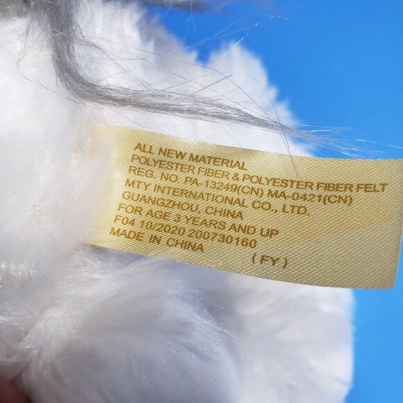 Adorable Gray Angora Bunny Plush Rabbit Stuffed Animal Toy Easter Plushie - Picture 8 of 10